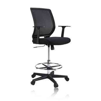 HAPFIY Mesh Drafting Stool Chair, Tall Standing Chair - Toptopdeal.co.uk